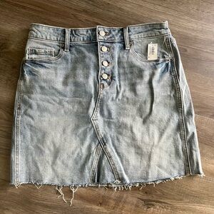 Old navy Light Wash Button-Front Denim Mini Skirt